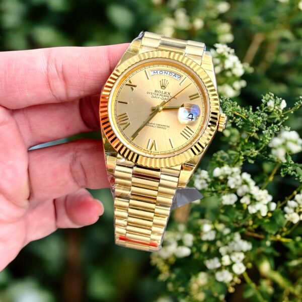 Đồng hồ Rolex Day-Date Super Fake 11 nam mặt vàng champagne 40mm (2)