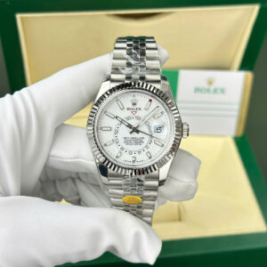 Đồng hồ Rolex Rep 1 1 Sky-Dweller 336934 mặt trắng dây jubilee ZF 42mm (2)