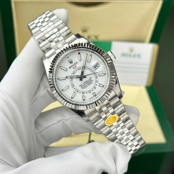 Đồng hồ Rolex Rep 1 1 Sky-Dweller 336934 mặt trắng dây jubilee ZF 42mm (2)