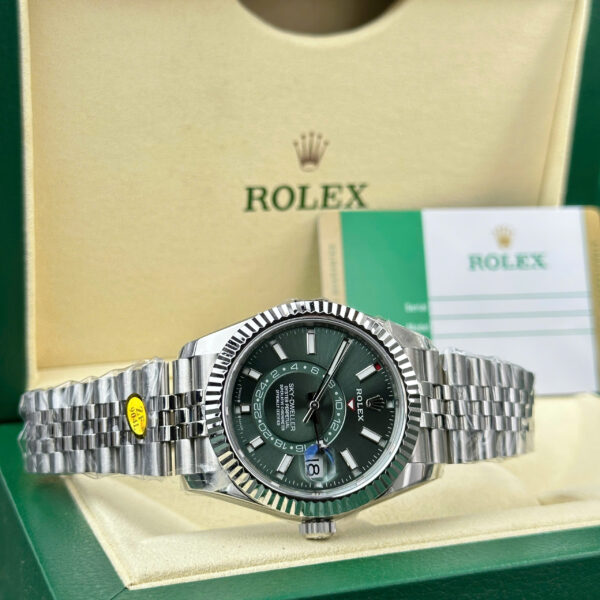 Đồng hồ Rolex Rep 11 Sky-Dweller 336934 mặt xanh lá cây dây jubilee ZF 42mm (2)