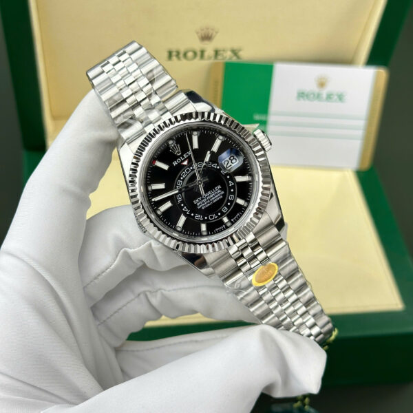 Đồng hồ Rolex Replica 11 Sky-Dweller 336934 mặt đen dây jubilee nhà máy ZF 42mm (2)