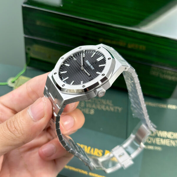 Đồng hồ Audemars Piguet Rep 11 Royal Oak 15500ST mặt đen nhà máy APS 41mm (2)