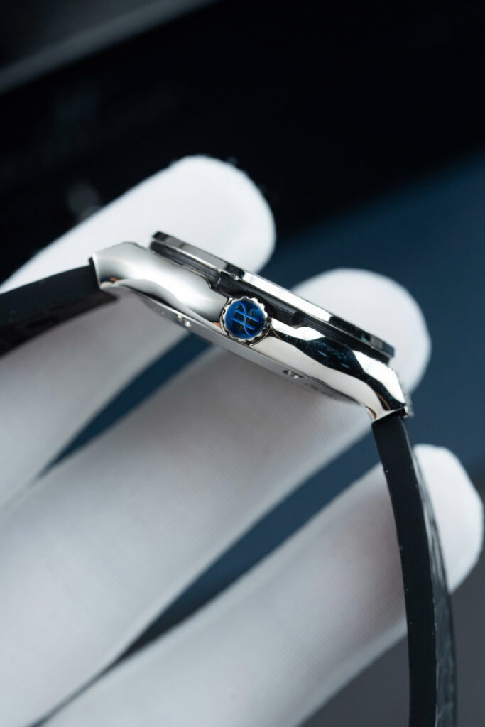 Đồng hồ Hublot Classic Fusion Replica 11 mặt xám vỏ đính full kim cương moissanite 33mm (2)