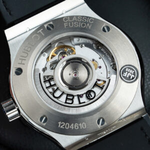 Đồng hồ Hublot Classic Fusion Replica 11 màu xám vỏ đính full kim cương moissanite 42mm (2)