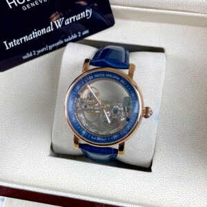 Đồng hồ Patek Philippe nam máy cơ Nhật lộ cơ xanh blue Fake cao cấp 42mm