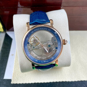 Đồng hồ Patek Philippe nam máy cơ Nhật lộ cơ xanh blue Fake cao cấp 42mm