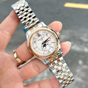 Đồng hồ Patek philipe 5205R Demi KingGold máy cơ nhật rẻ fake cao cấp 40mm