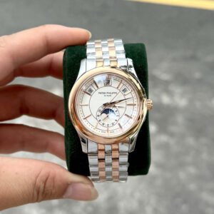 Đồng hồ Patek philipe 5205R Demi KingGold máy cơ nhật rẻ fake cao cấp 40mm