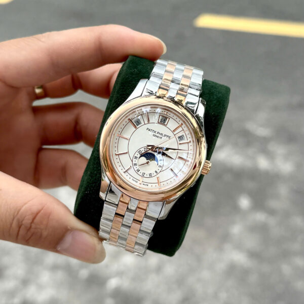 Đồng hồ Patek philipe 5205R Demi KingGold máy cơ nhật rẻ fake cao cấp 40mm