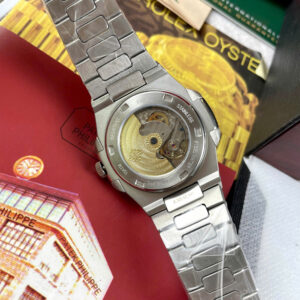 Đồng hồ Patek philipe Nautilus nam đính đá Bagueete fake cao cấp 40mm