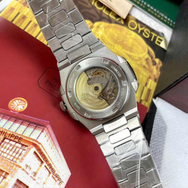 Đồng hồ Patek philipe Nautilus nam đính đá Bagueete fake cao cấp 40mm
