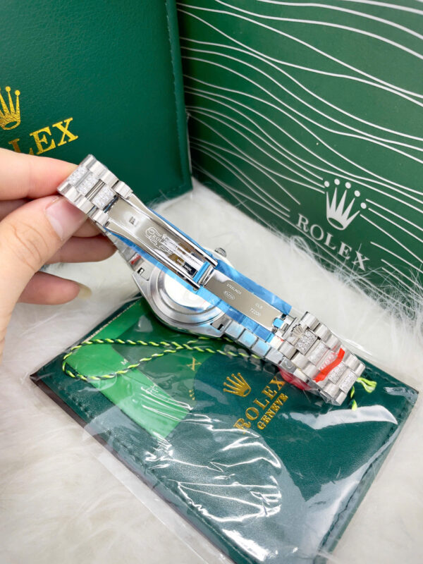 Đồng hồ Rolex Day Date nam mặt thiên thạch đính đá fake cao cấp 40mm