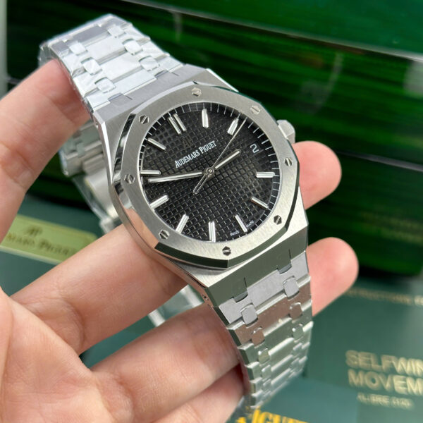 Đồng hồ Audemars Piguet Rep 11 Royal Oak 15500ST mặt đen nhà máy APS 41mm (2)