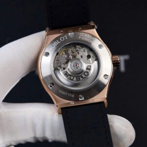 Đồng Hồ Hublot Classic Fusion ZF nam máy cơ nhật king gold mặt xám fake cao cấp 40mm