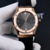 Đồng Hồ Hublot Classic Fusion ZF nam máy cơ nhật king gold mặt xám fake cao cấp 40mm