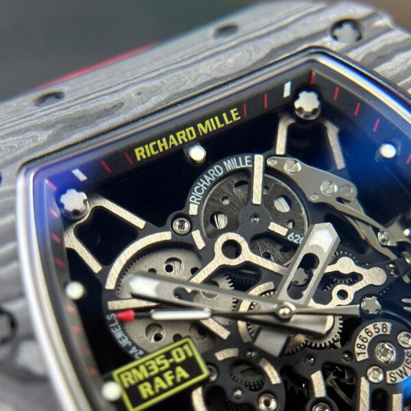 Đồng Hồ Richard Mille Replica RM35-01 Rafael Nadal Carbon NTPT Nhà Máy BBR 44,5x50mm (1)