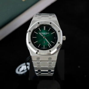 Đồng hồ Audemars Piguet Rep 11 Royal Oak Jumbo Extra-thin 16202 mặt xanh hun khói ZF 39mm (2)