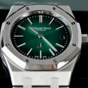 Đồng hồ Audemars Piguet Rep 11 Royal Oak Jumbo Extra-thin 16202 mặt xanh hun khói ZF 39mm (2)