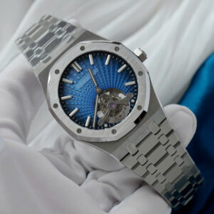 Đồng hồ Audemars Piguet Royal Oak Tourbillon Replica 11 mặt xanh dây kim loại 41mm (2)