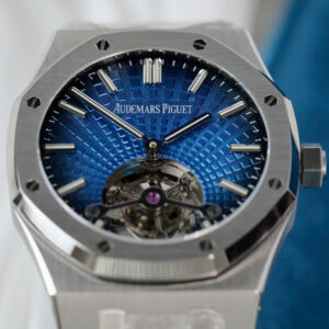 Đồng hồ Audemars Piguet Royal Oak Tourbillon Replica 11 mặt xanh dây kim loại 41mm (2)