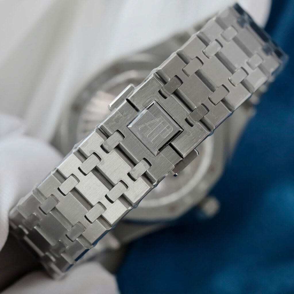 Đồng hồ Audemars Piguet Royal Oak Tourbillon Replica 11 mặt xanh dây kim loại 41mm (2)