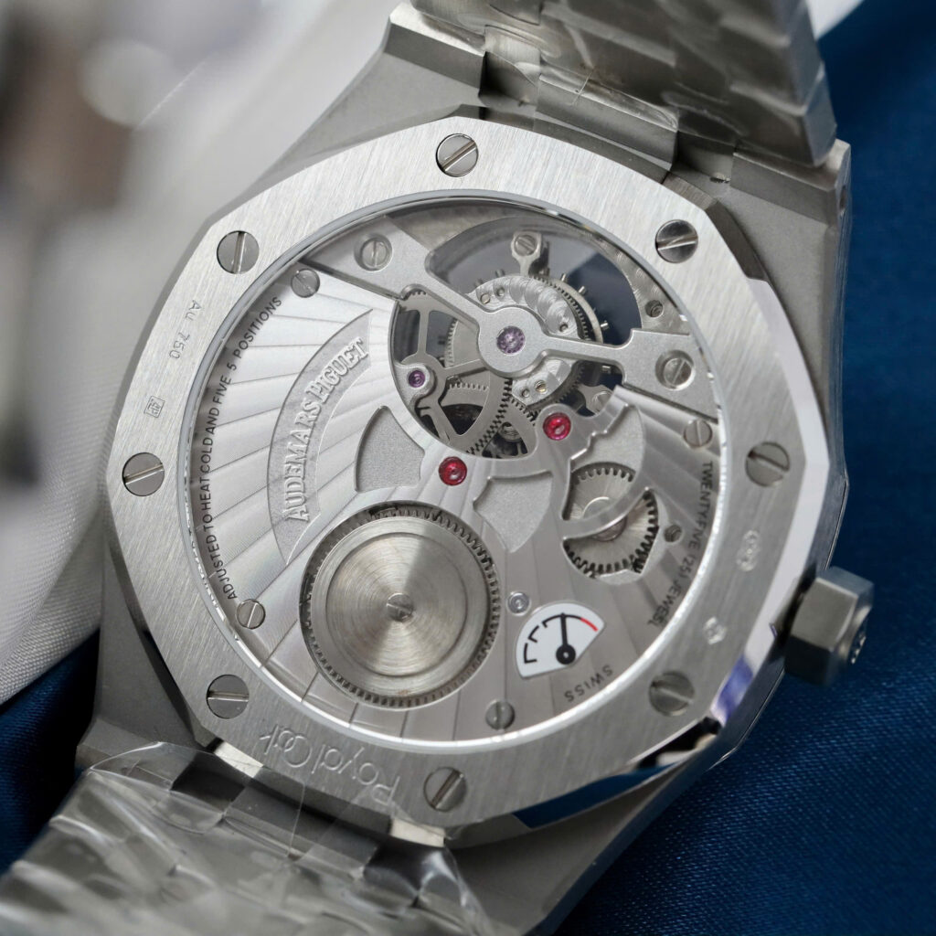 Đồng hồ Audemars Piguet Royal Oak Tourbillon Replica 11 mặt xanh dây kim loại 41mm (2)