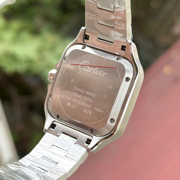 Đồng hồ Cartier Santos nam mặt chocolate máy cơ Nhật Fake cao cấp 40mm