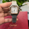 Đồng hồ Cartier Santos nữ dây kim loại demi vàng fake cao cấp 35mm