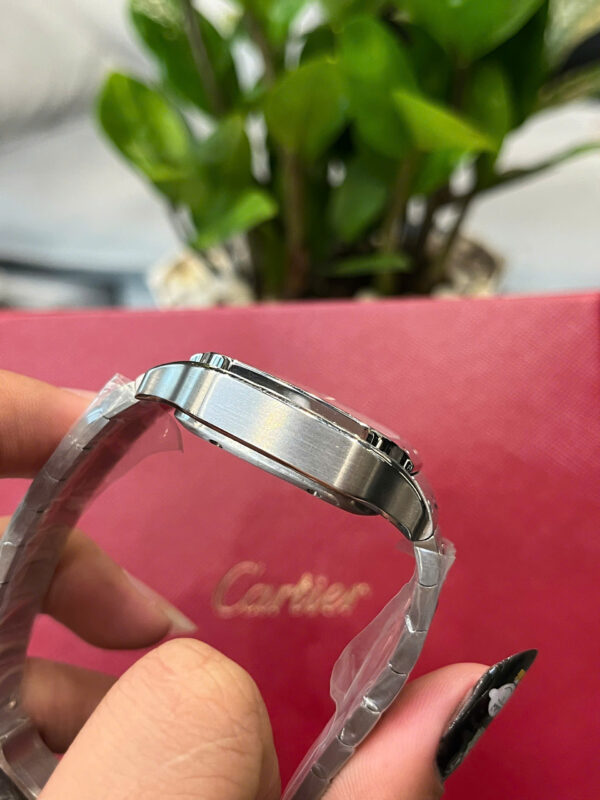Đồng hồ Cartier Santos nữ dây kim loại máy cơ nhật giá rẻ fake cao cấp 35mm