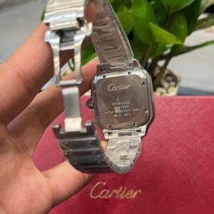 Đồng hồ Cartier Santos nữ dây kim loại máy cơ nhật giá rẻ fake cao cấp 35mm