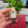 Đồng hồ Cartier Santos nữ dây kim loại vàng hồng rep cao cấp 35mm