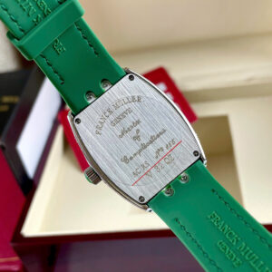 Đồng hồ Franck Muller V32 nữ xanh green đính full đá mặt trái tim fake cao cấp 36mm
