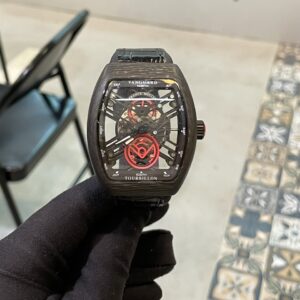 Đồng hồ Franck Muller V45 nam lộ cơ vỏ carbon siêu nhẹ fake 11 45mm