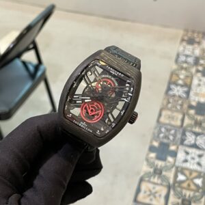 Đồng hồ Franck Muller V45 nam lộ cơ vỏ carbon siêu nhẹ fake 11 45mm