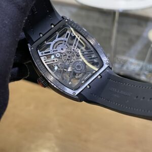 Đồng hồ Franck Muller V45 nam lộ cơ vỏ carbon siêu nhẹ fake 11 45mm