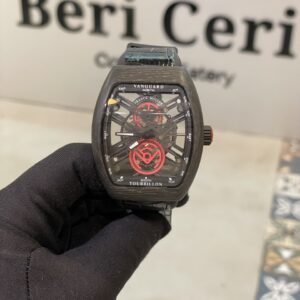 Đồng hồ Franck Muller V45 nam lộ cơ vỏ carbon siêu nhẹ fake 11 45mm