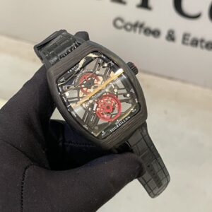 Đồng hồ Franck Muller V45 nam lộ cơ vỏ carbon siêu nhẹ fake 11 45mm