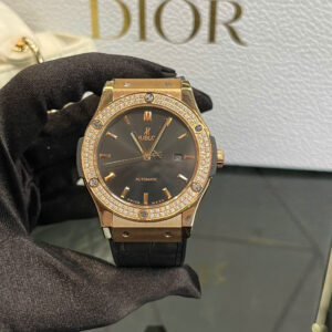 Đồng hồ Hublot Classic Fusion nam king gold đính đá Fake giá rẻ 42mm
