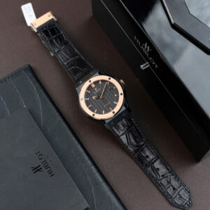 Đồng hồ Hublot Rep 11 Classic Fusion Ceramic đen mặt số Carbon xưởng JJZ 42mm (8)