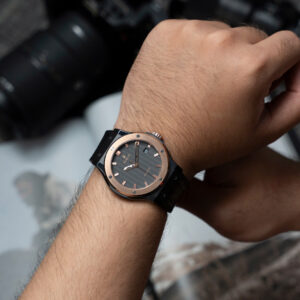 Đồng hồ Hublot Rep 11 Classic Fusion Ceramic đen mặt số Carbon xưởng JJZ 42mm (8)