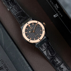 Đồng hồ Hublot Rep 11 Classic Fusion Ceramic đen mặt số Carbon xưởng JJZ 42mm (8)