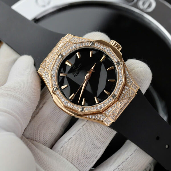 Đồng hồ Hublot chế tác đính full kim cương Moissanite Orlinski King Gold HBF 40mm (9)