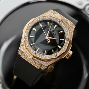 Đồng hồ Hublot chế tác đính full kim cương Moissanite Orlinski King Gold HBF 40mm (9)
