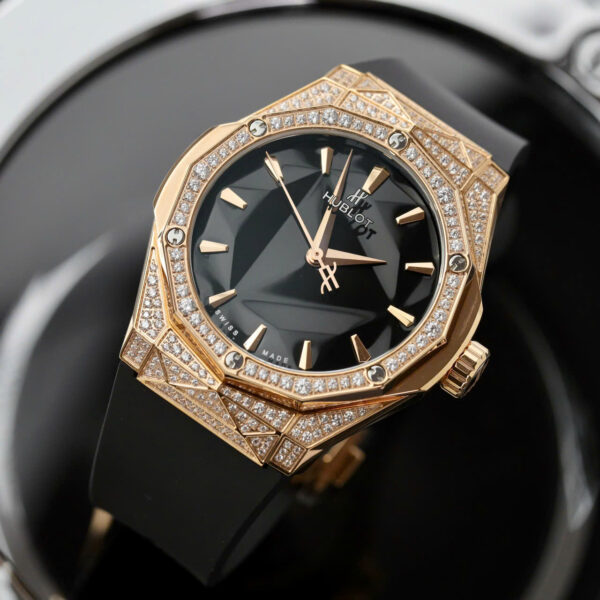 Đồng hồ Hublot chế tác đính full kim cương Moissanite Orlinski King Gold HBF 40mm (9)