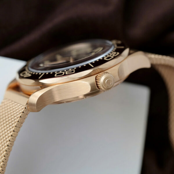 Đồng hồ Omega Seamaster Diver 300M Bronze Gold Rep 11 mạ vàng hồng xưởng VS 42mm (2)