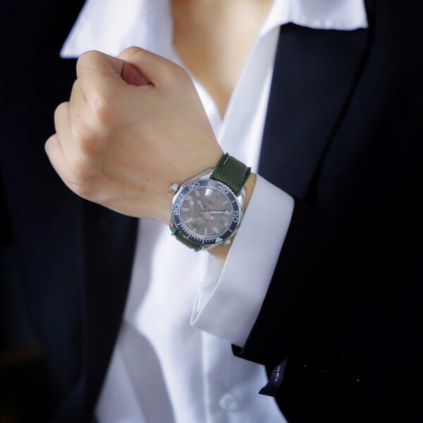 Đồng hồ Omega Seamaster nam xanh green máy nhật giá rẻ fake cao cấp 42mm