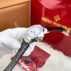 Đồng hồ Patek Phillippe 5722 nam dây da đính đá niềng fake cao cấp 40mm