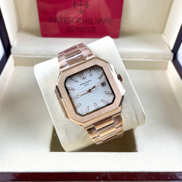 Đồng hồ Patek philippe 5821 KingGold mặt trắng máy cơ nhật giá rẻ Fake 11 45mm