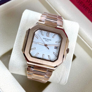 Đồng hồ Patek philippe 5821 KingGold mặt trắng máy cơ nhật giá rẻ Fake 11 45mm