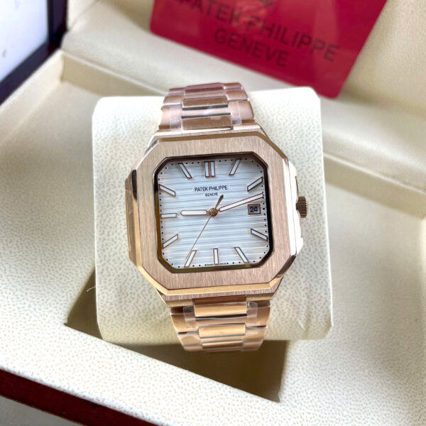 Đồng hồ Patek philippe 5821 KingGold mặt trắng máy cơ nhật giá rẻ Fake 11 45mm